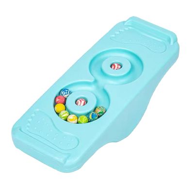 SUNGOOYUE Kids Sensory Training Rocking Board, Plastic Wobble Balance Board for Improving and Coordination, Multifunctional Seesaw Design for Family Fun (Light Blue)