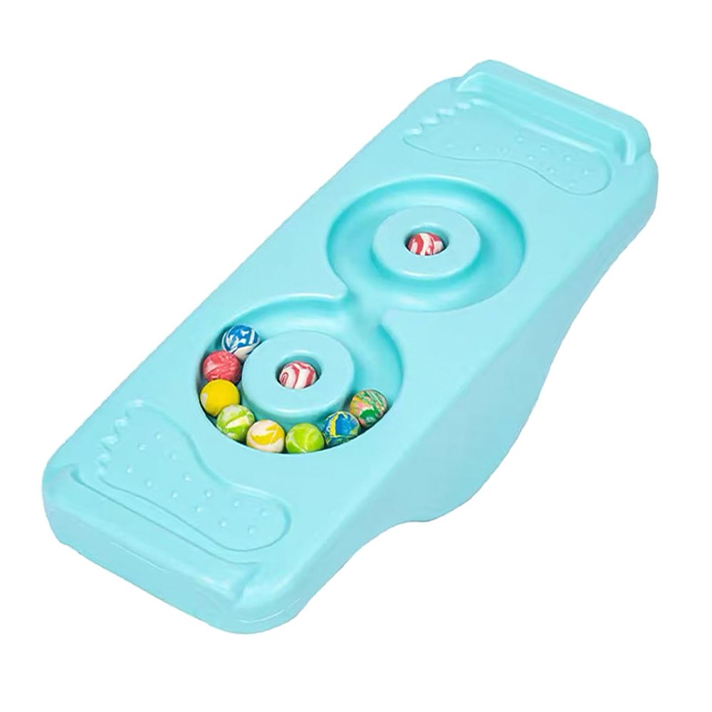 SUNGOOYUE Kids Sensory Training Rocking Board, Plastic Wobble Balance Board for Improving and Coordination, Multifunctional Seesaw Design for Family Fun (Light Blue)