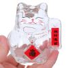 Abaodam Glass Coin Bank: Lucky Cat Savings Box - Maneki Neko Money Organizer - Cute Cat Shaped Container for Room Decor Birthday Or Christmas view 3