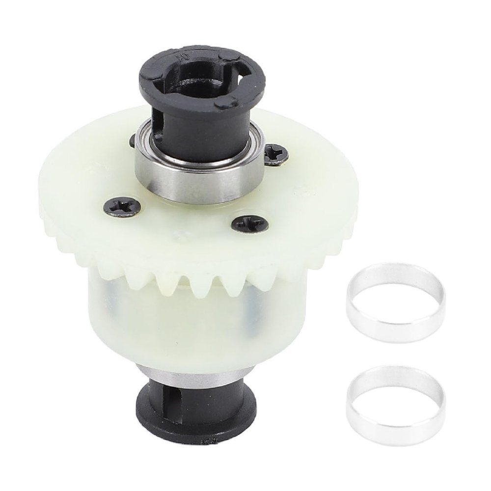 RC Differential Gear for SCY 16101 16102 16103 16201, RC Car Differential Upgrade, High Performance Plastic Metal Diff with 2 Iron Rings, Remote Control Differential for Second Gen