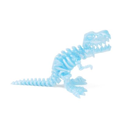 3D Printed Dinosaur 3-d Printed Stuff Tyrannosaurus Rex Skeleton Articulated for Home Office Executive Desk Decoration Surprise Fantasy Gifts-Crystal Blue||15cm/5.9in