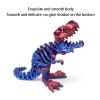 3D Printed Dinosaur 3-d Printed Stuff Tyrannosaurus Rex Skeleton Articulated for Home Office Executive Desk Decoration Surprise Fantasy Gifts-Crystal Blue||15cm/5.9in view 3