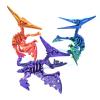 3D Printer Toys 3D Printed Toy Skeleton Pterosaur Articulated for Stress Relief Home Office Decompression Decor Executive Desk Toys-Blue Green||18cm/7.1in view 2