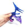 3D Printer Toys 3D Printed Toy Skeleton Pterosaur Articulated for Stress Relief Home Office Decompression Decor Executive Desk Toys-Blue Green||18cm/7.1in view 4