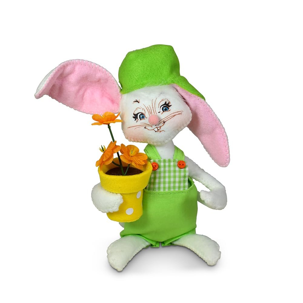 Flowerpot-Bearing Bunny, 6in