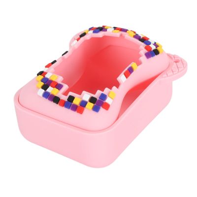 POENVFPO Electronic Pet Case, Silicone Protective Cover with Detachable Lanyard for Interactive Digital Toys and Travel Storage (Pink)