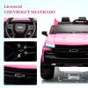 Hetoy 24V 2-Seater Truck Licensed Chevrolet Silverado Ride On Car Toy w/Parent Remote Control,4xSpring Suspension, 3 Speeds, Wireless Music, MP3 Player, Electric Vehicle Car for Kids, Pink view 2