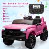 Hetoy 24V 2-Seater Truck Licensed Chevrolet Silverado Ride On Car Toy w/Parent Remote Control,4xSpring Suspension, 3 Speeds, Wireless Music, MP3 Player, Electric Vehicle Car for Kids, Pink view 3