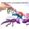 3-d Printed Animals 3-d Printed Stuff Skull Dragon Articulated for Home Office Executive Desk Decoration Surprise Fantasy Gifts-Red Gold view 2