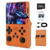 R40S PRO Handheld Game Console30000 in 1 3.5 inch IPS Screen Mini Retro Console 3800mAh Portable Pocket Arcade 12+ Mainstream Emulator 256G TF Card Transparent (Orange) view 1