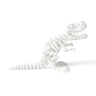 3D Printed Dinosaur 3-d Printed Toys Tyrannosaurus Rex Skeleton Articulated for Home Office Executive Desk Decoration Surprise Fantasy Gifts-White||15cm/5.9in