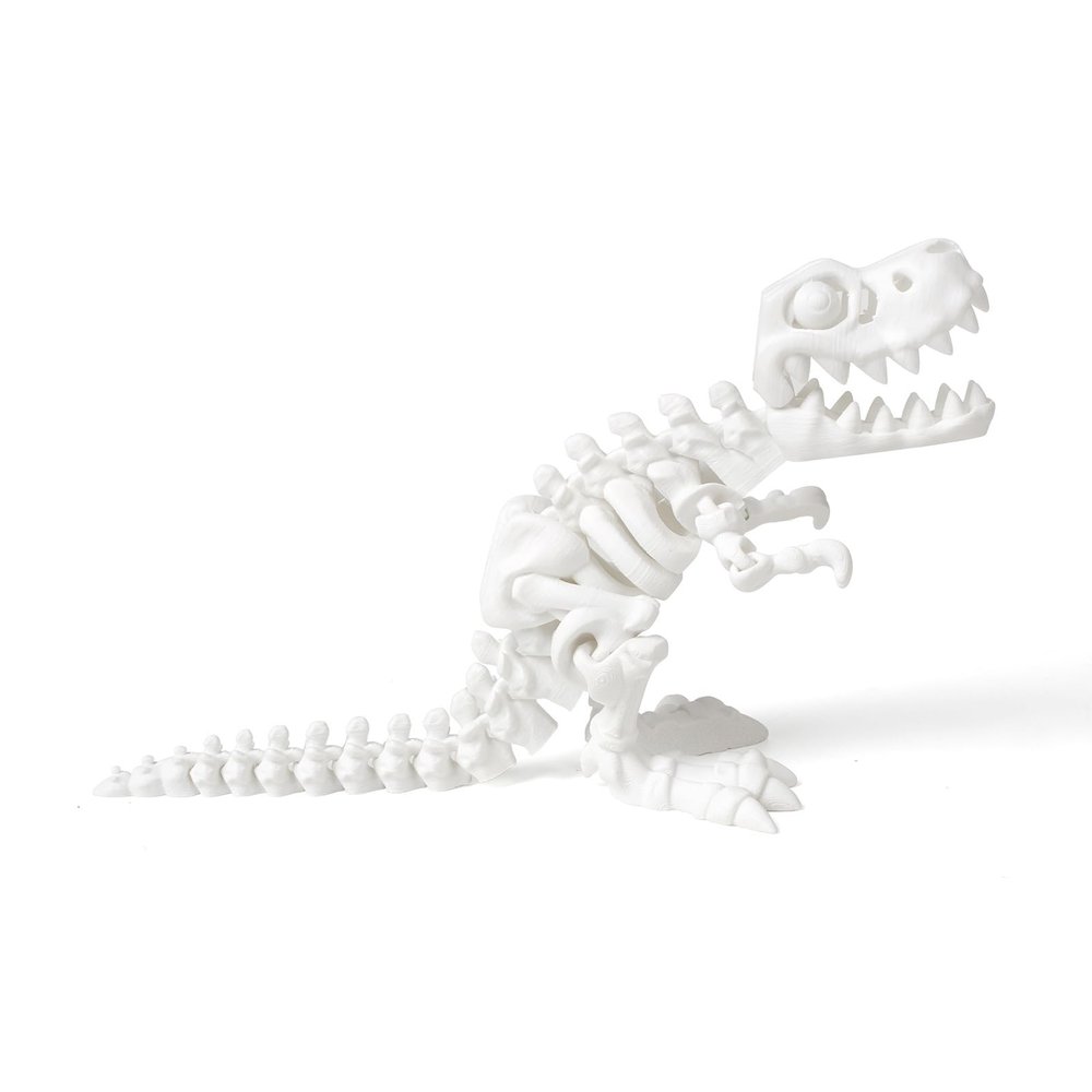 3D Printed Dinosaur 3-d Printed Toys Tyrannosaurus Rex Skeleton Articulated for Home Office Executive Desk Decoration Surprise Fantasy Gifts-White||15cm/5.9in