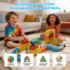 Cube Track Fusion Toy, klick Rail Electric Train Set for Kids with Gravity-Defying 3D Infinity Track, Trackfusion Train System & Gravity Tracks, STEM Learning for 3+ (81 PCS(Includes Accessories)) view 3
