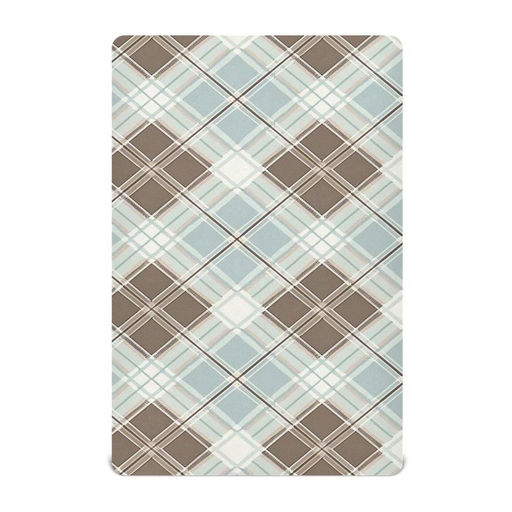 Grgvtei Crib Sheets for Boys Girls Fashionable Buffalo Plaid Soft & Breathable Standard Size Crib and Toddler Mattress, 39 x 27 in Playard Sheet