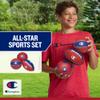 Champion All-Weather Mini Sports Balls (Pack of 3, Red/White/Blue), Rubber & PVC-Cover Soccer, Basketball & Football, Durable Construction for Backyard, Playground, School, and Indoor Play view 2
