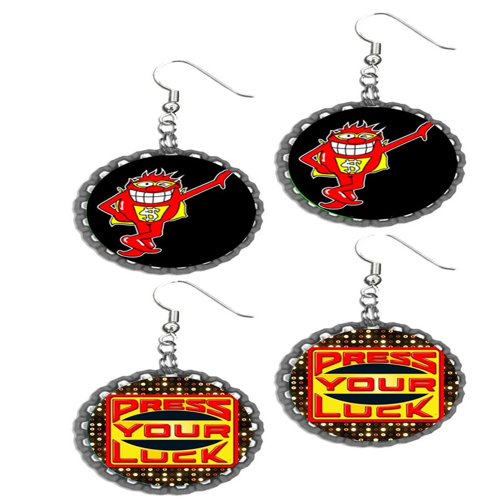 ToysCentral Basics Press Your Luck whammy Gameshow earrings set of 2 pair pierced