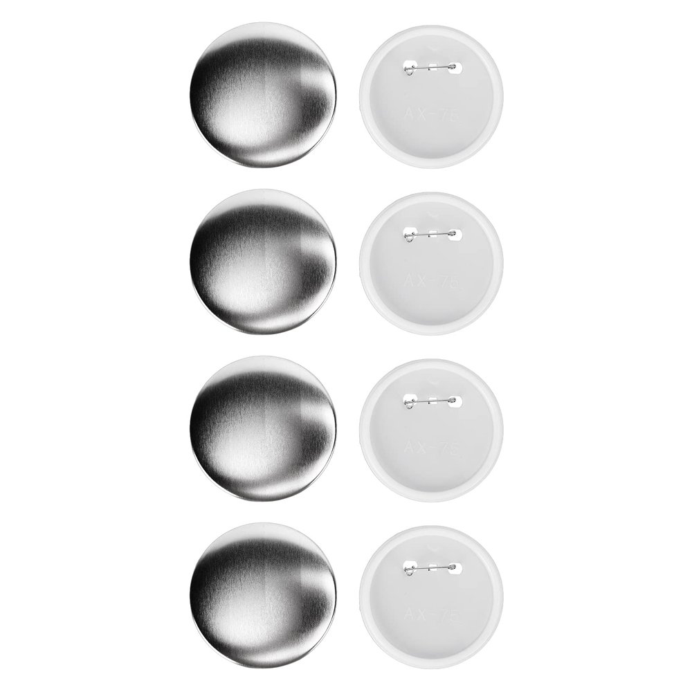 CHICIRIS DIY Badge Tool RustResistant Tinplate Plastic Base for Christmas Birthday Gifts 100 Sets Fund Raising Party Supplies (75MM badges 100 sets)