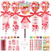 24Pack Giant Lollipop Birthday Goodie Bags Stationery Set Return Gifts for Birthday Party with Cards Pencils Stickers Erasers Stampers Sharpener Candy-Free School Boys Girls Party Favors Easter Gifts view 1