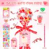 24Pack Giant Lollipop Birthday Goodie Bags Stationery Set Return Gifts for Birthday Party with Cards Pencils Stickers Erasers Stampers Sharpener Candy-Free School Boys Girls Party Favors Easter Gifts view 4
