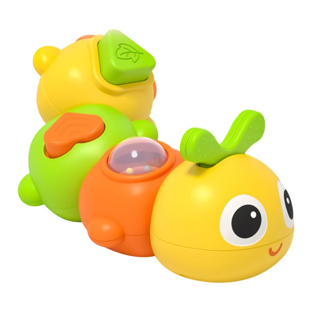 Caterpillar Toys - Cartoon Grasping Rattle, Sensory Developmental Kids Toy | Caterpillar Educational for Soothing Fine Motor Skills Girl Shower Children Birthday Use 6.3x3.15x2.17in