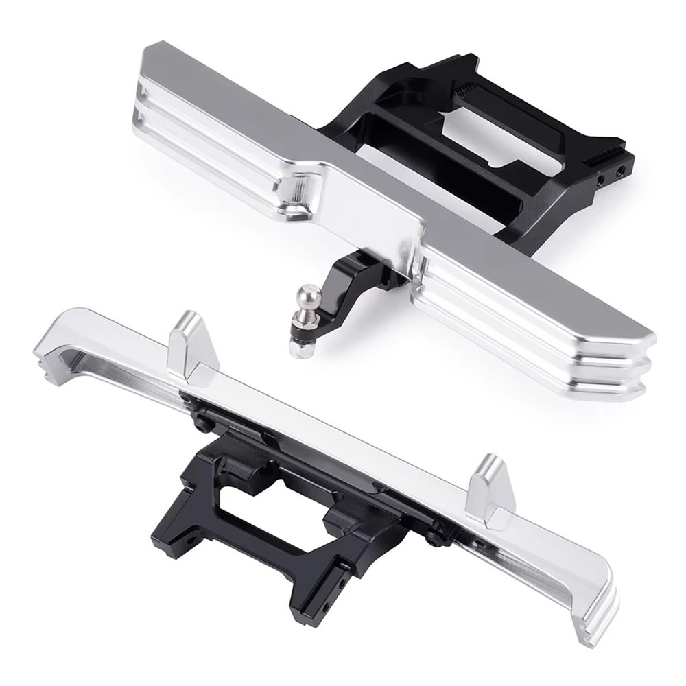 RC Bumper for TRX4M 1/18 RC Crawler Car Upgrade Parts Aluminum Alloy Front Rear Bumper Accessories(Front and Rear)