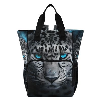 Bolaz Diaper Bag Backpack Tote Multifunction Baby Nappy Changing Bags Cheetah Leopard 3 Large with Stroller Straps Travel