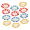 150pcs Flower-shaped Disposable Paper Plates for Party Tableware Decorative Dessert Plates in Red Yellow Blue for Birthday and Outdoor Events view 1