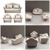 1:12 Dollhouses Miniature Couch Set of 3 Pretend Playing for and Collectors Display Scene Comfortable Furniture view 2