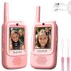 2026 Upgraded Video Walkie Talkies for Kids, Video Intercom Featuring with Camera, Video Voice Chat, Emoji Messaging, Voice-Changing Modes, for Children Boys & Girls, 2 Pack (Pink) view 1