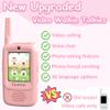 2026 Upgraded Video Walkie Talkies for Kids, Video Intercom Featuring with Camera, Video Voice Chat, Emoji Messaging, Voice-Changing Modes, for Children Boys & Girls, 2 Pack (Pink) view 2