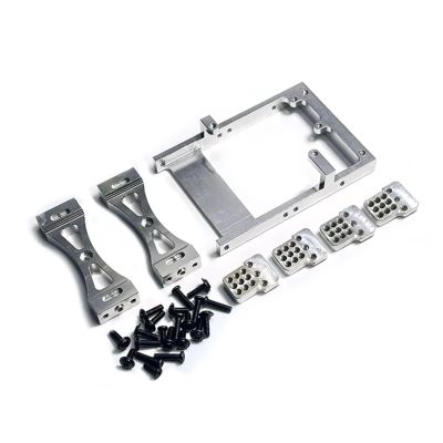 RC Car Upgrade Part For WPL C14 C24 B14 B24 1/16 Metal Servo Mount Bracket Beam Crossbeam Shock Mount Accessories RC Car Kit Repair Replacement(Silver)