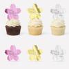 12pcs Happy Mothers' Day Cupcake Toppers Red Pink Rosegold Cupcake Decorations Mirror Acrylic Flower Shape Happy Mothers' Day cake Decorations I Love you mom Cake Party Supplies Gifts view 1