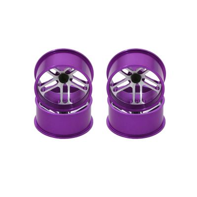4Pcs Middle Diameter Lightweight Wheels For Tamiya MINI 4WD Colored Wheel Aluminum Alloy confident(PURPLE)