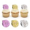 12pcs Happy Mothers' Day Cupcake Toppers Red Pink Rosegold Cupcake Decorations Round Mirror Acrylic with Happy Mothers' Day cake Decorations I Love you mom Cake Party Supplies Gifts view 1