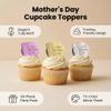 12pcs Happy Mothers' Day Cupcake Toppers Red Pink Rosegold Cupcake Decorations Round Mirror Acrylic with Happy Mothers' Day cake Decorations I Love you mom Cake Party Supplies Gifts view 2