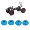 4PCS 1/10 RC Wheel Hex Hubs Nut 14mm, Aluminum Wheel Hex Drive Hub for AMMRA Big Rock Typhon Senton, RC Upgrade Part with 4 Set Screws 4 Pins Right Angle Wrench, Durable Lightweigh (Blue) view 4
