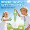 Fog Bubble Machine,Elastic Smoke Bubble Machine,Rechargeable Automatic Smoke Bubble Maker,Colorful Lights & Music,Magic Fog Bubble Wand Summer Christmas Birthday (A-Pink) view 4