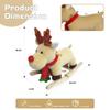 KEIKI Moose Ride-On Rocking with Lullaby Song, Hand Puppets, Safety Belt, Plush Rocking Horse for Ages 1-3, Interactive Kids Rocker, Apricot view 2