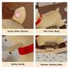 KEIKI Moose Ride-On Rocking with Lullaby Song, Hand Puppets, Safety Belt, Plush Rocking Horse for Ages 1-3, Interactive Kids Rocker, Apricot view 3