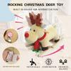 KEIKI Moose Ride-On Rocking with Lullaby Song, Hand Puppets, Safety Belt, Plush Rocking Horse for Ages 1-3, Interactive Kids Rocker, Apricot view 4