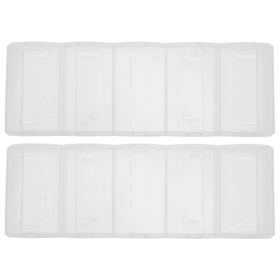 HOOTNEE 2pcs Transparent Poker Chip Holder Box with Lid Plastic Storage Organizer for Chips Large Capacity Compartment Design for Hold and Blackjack Games