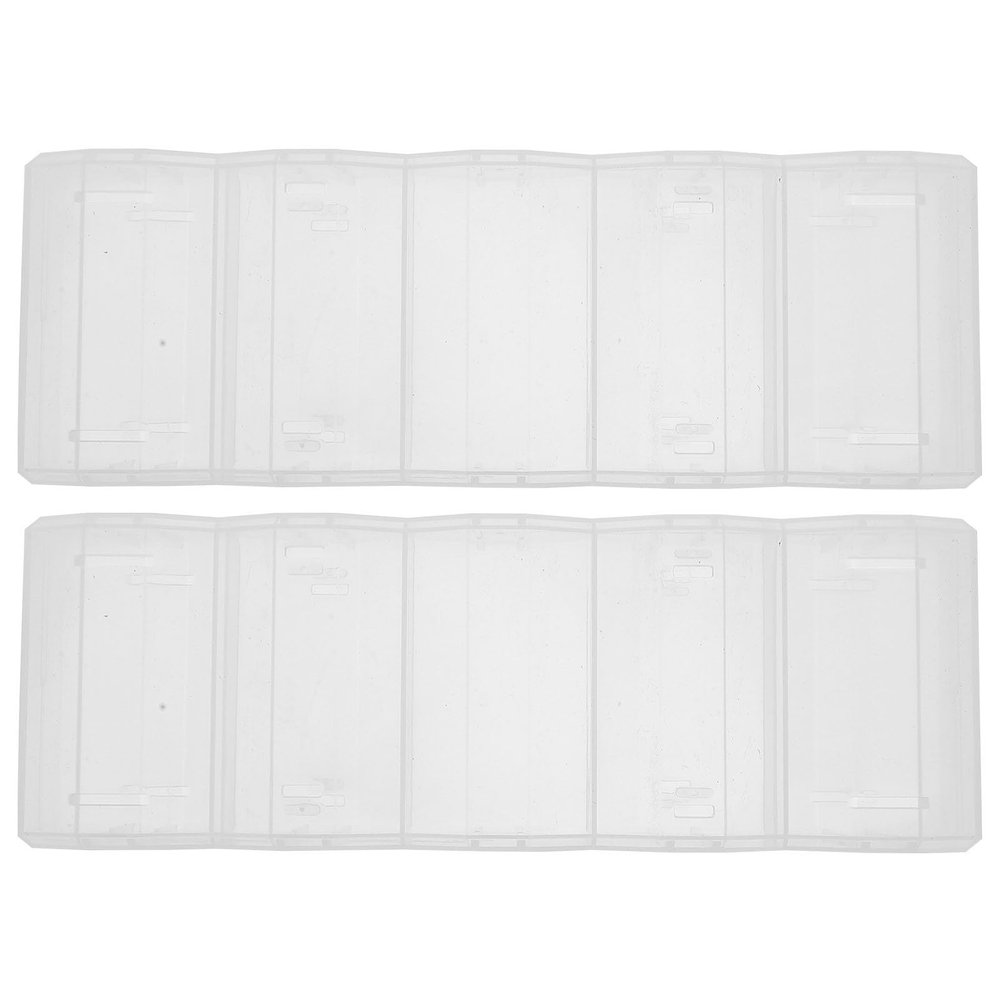 HOOTNEE 2pcs Transparent Poker Chip Holder Box with Lid Plastic Storage Organizer for Chips Large Capacity Compartment Design for Hold and Blackjack Games
