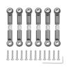 6PCS Metal Linkage Pull Rod Front/Rear Servo Link Tie Rod for Wltoys A949 A959 A969 A979 K929 1/18 RC Car Spare Parts confident(Titanium) view 1