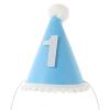 Beaupretty Birthday Hat Felt Party Headwear Lightweight Photo Prop Blue for Boys Celebration view 1