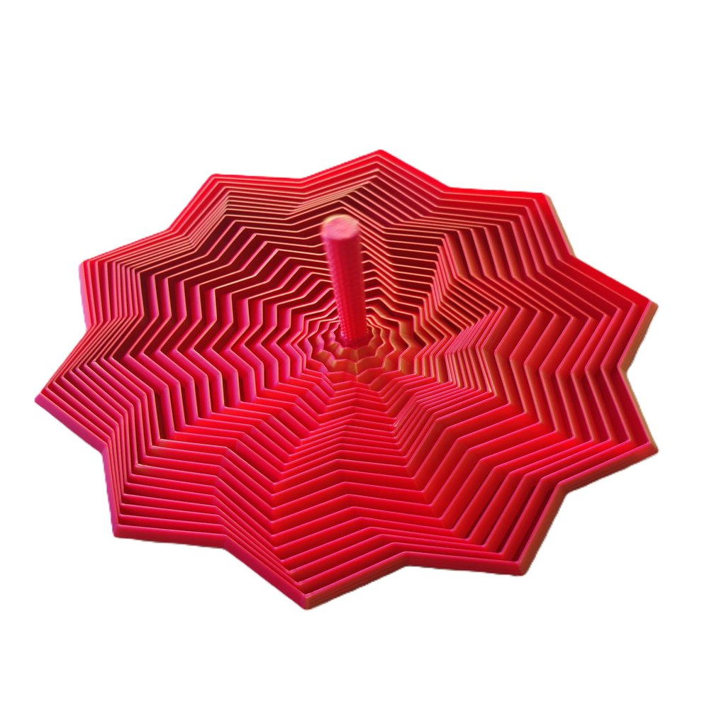3D Printed Expanded Sensory Fidget Star, Fractal Fidget Hexagon with Handles, New Star Shaped Fidget Toys for Office Desktop Decompression Toys ,Multi-Color (Rose-Golden(6.9In))