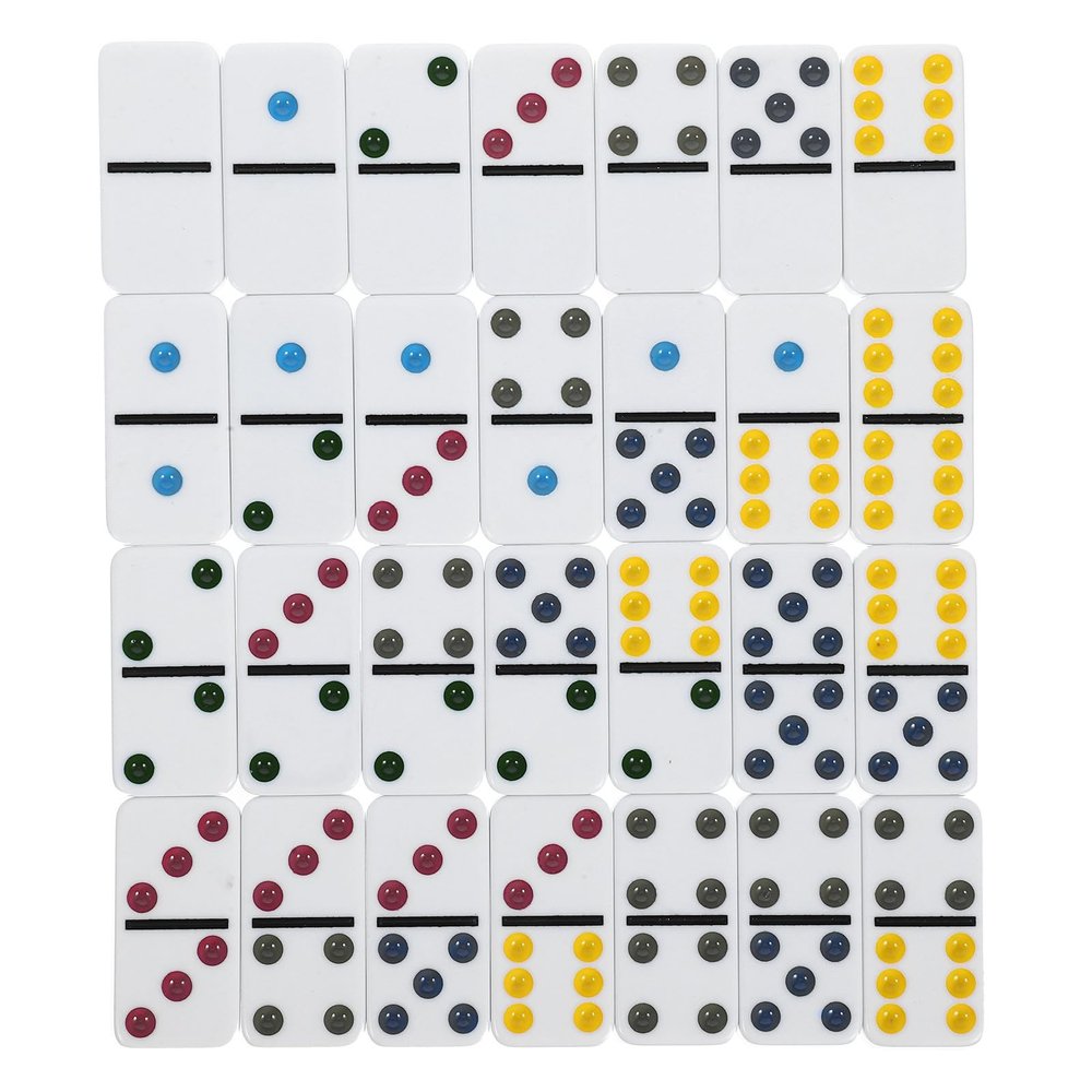 Beaupretty 28pcs Domino Game Lightweight Travel Household Domino Blocks for All Ages Educational Fun and Interactive Play