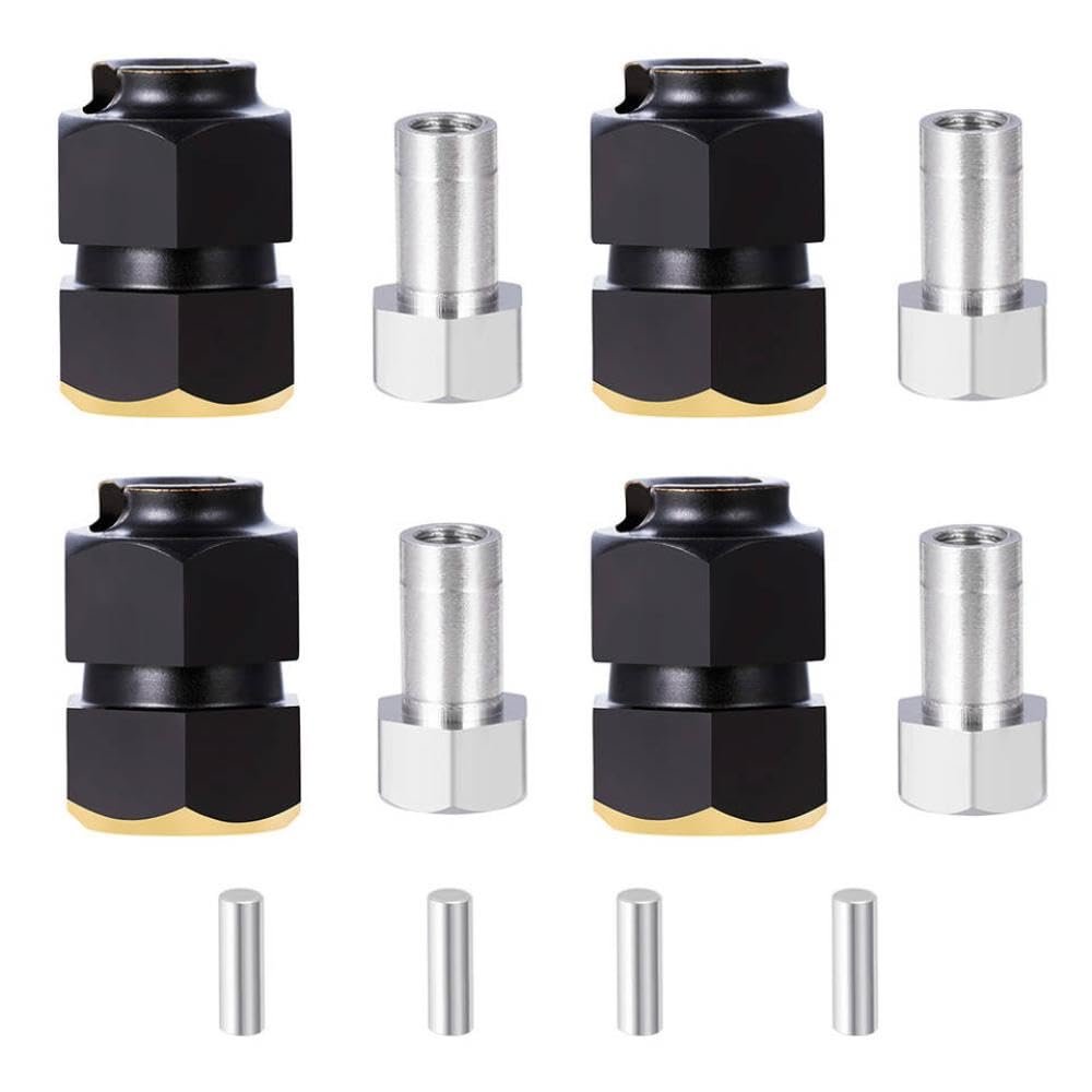 7MM Wheel Spacers Extension Compatible with 1 18 Scale RC Car Models Similar to Vehicle Accessories(Black)