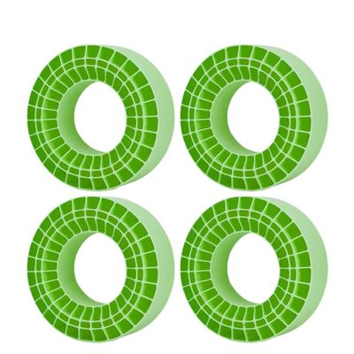 4PCS 2.2 Inch Rubber Insert Foam 125 X 45mm Compatible with 1 10 RC Crawler Car Wraith Upgrade Parts(Green 4pcs)