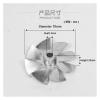 Small Axial Fan Aluminum High Temperature Cooling Fan Blade Metal Vane Small DIY Tools 70mm Diameter 6mm Shaft(4mm Shaft) view 2