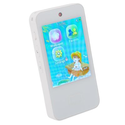 EVGATSAUTO Kids Toy Phone, 2.8 Inch Kids Smart Phone Camera Support 32GB Expansion with Power Cable, HD Dual Camera Touchscreen Lights Interactive Toy for Toddler Baby Boys Girls (White)
